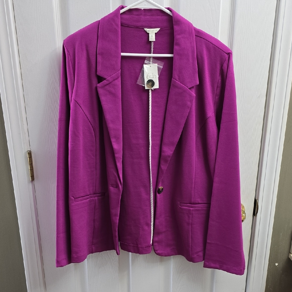 Cato Purple Blazer Classic Suit Jacket